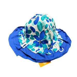 Gymboree Hat Blue Flower Sun Beach Hat Girls Size 2T- 3T Toddler NWT NEW‎